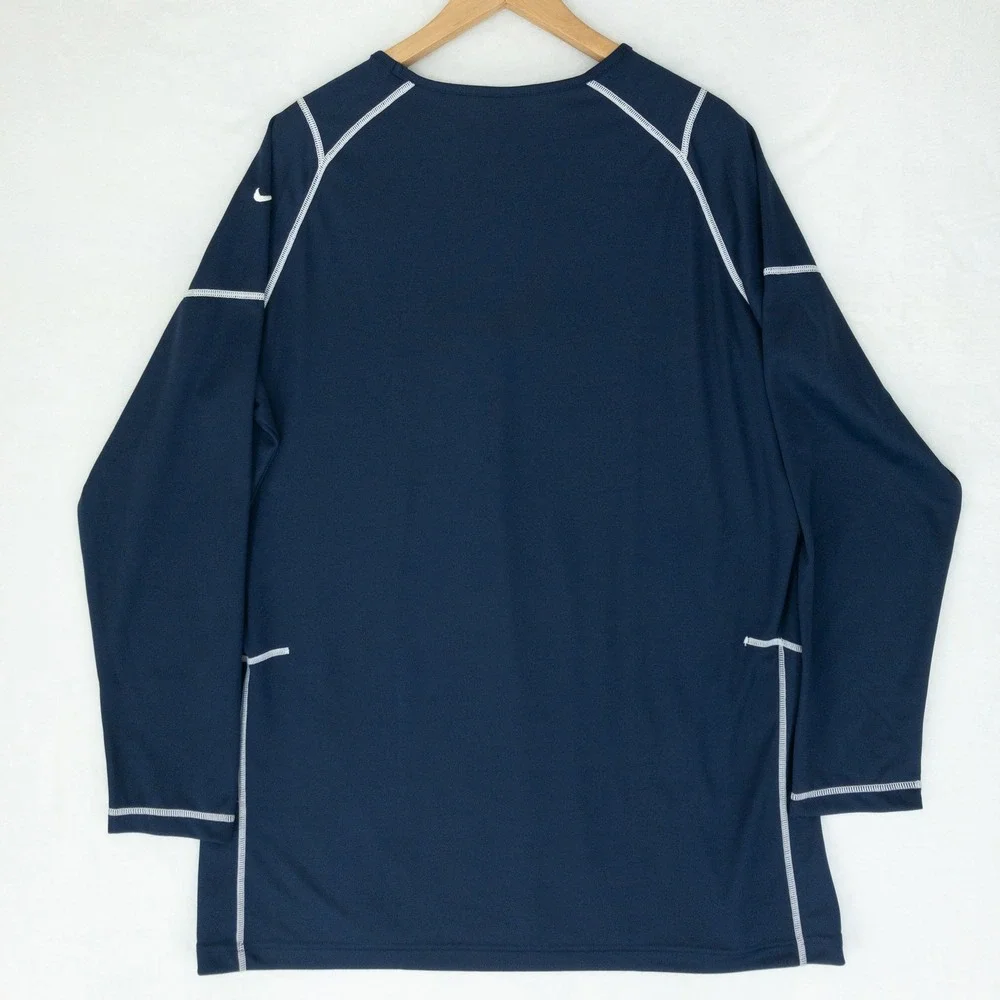 Nike Shooting Jersey Womens XLT Talll Blue Long Sleeve Nike Fit Dry Contrast New